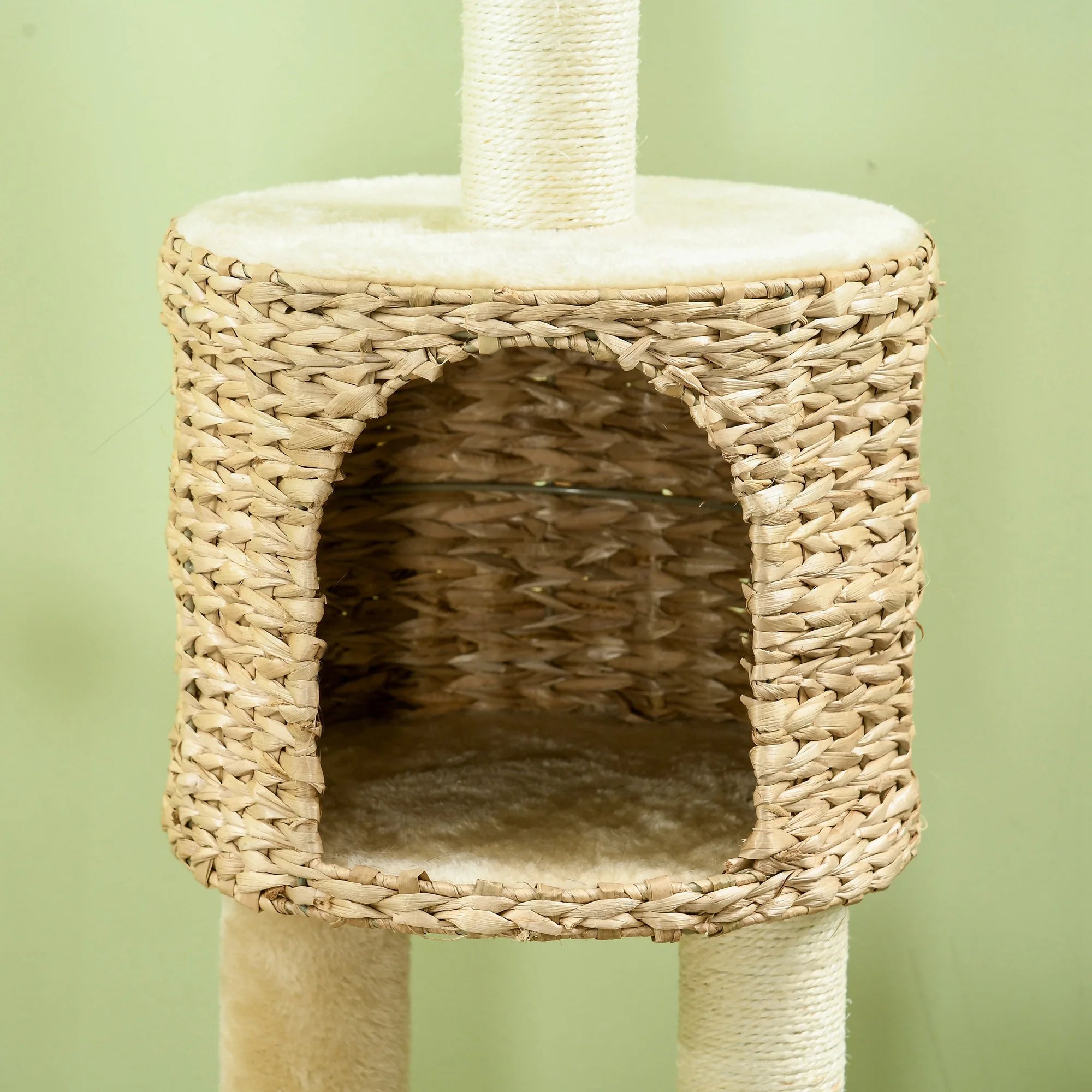 Arbre à Chat Avec Panier Osier - 116 cm