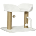 Petit Arbre à Chat Compact Blanc - 42 cm