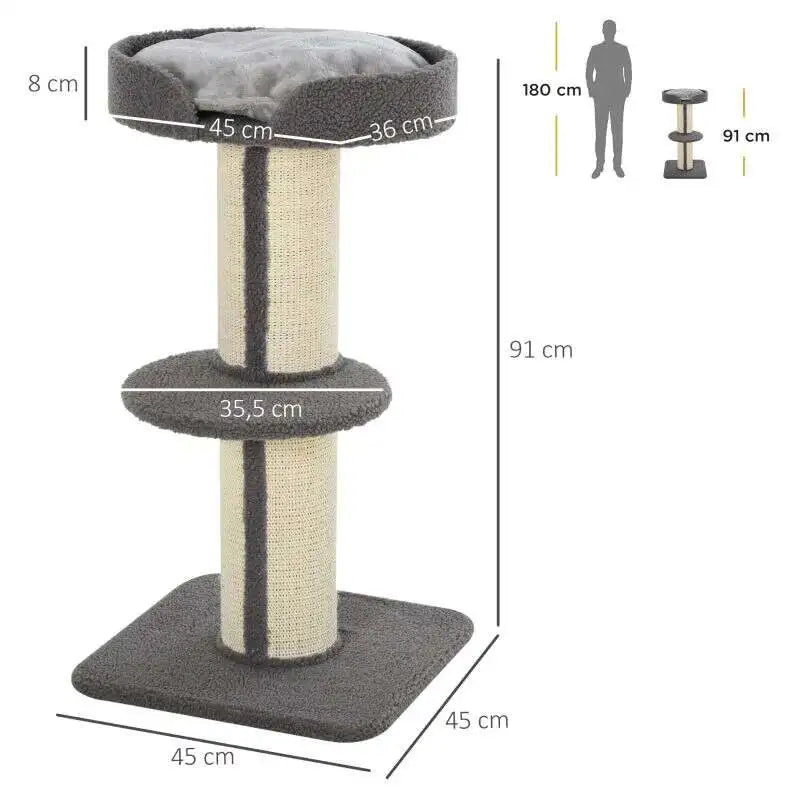 Petit Arbre à Chat Avec Plateforme – 91 cm
