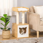 Arbre à Chat Bois Naturel - 81 cm
