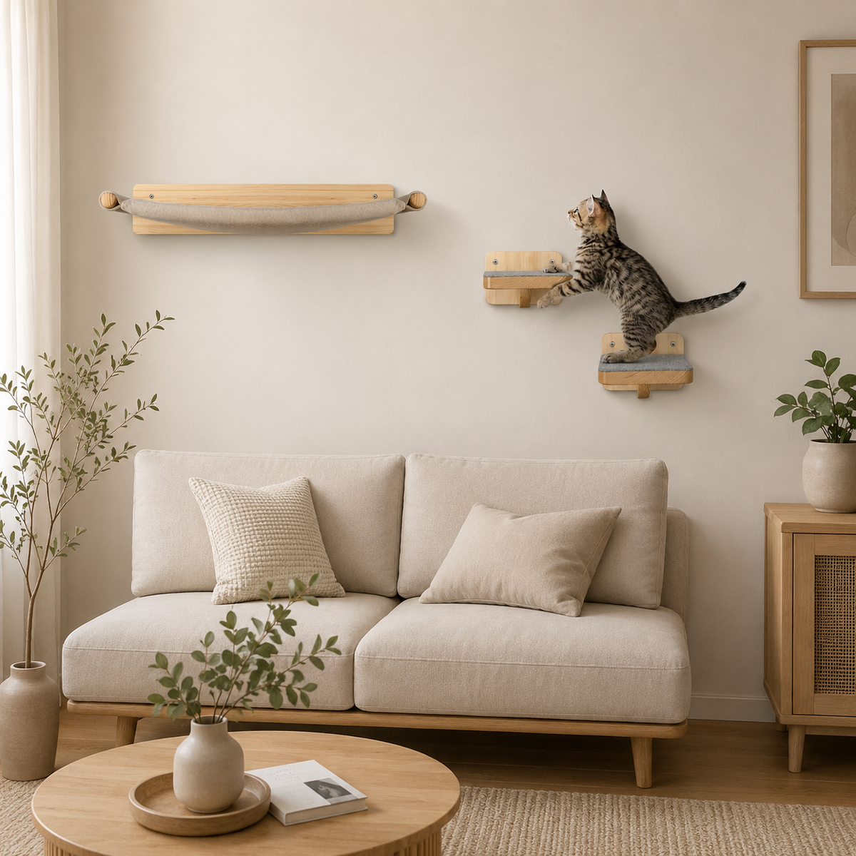Petit Arbre à Chat Mural