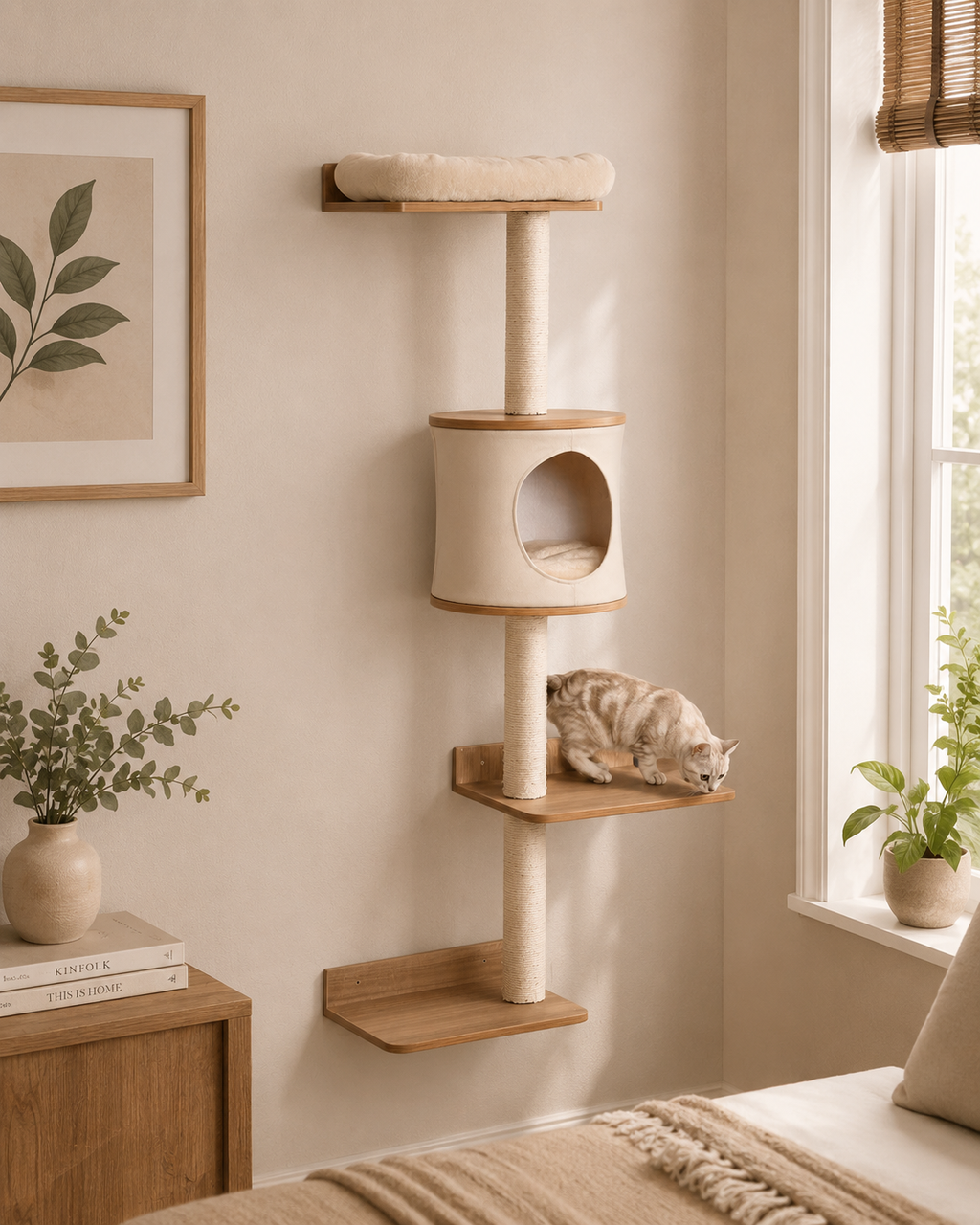 Arbre à Chat Mural – 149 cm