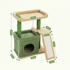 Petit Arbre à Chat Compact 3 niveaux – 68 cm