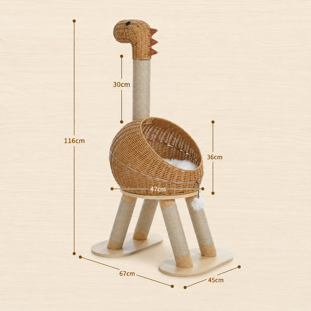 Arbre à Chat Premium Osier – 116 cm