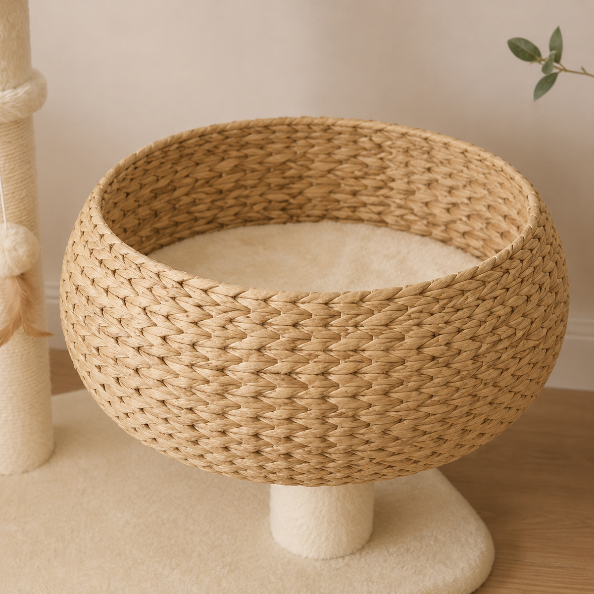 Arbre à Chat Bois Cosy 2 paniers - 72 cm