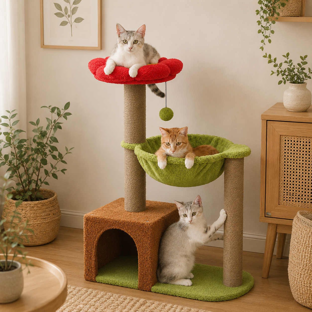 Arbre à Chat Fleur Compact – 93 cm