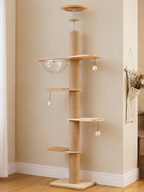 Arbre à Chat Sol-Plafond Bois – 284 cm