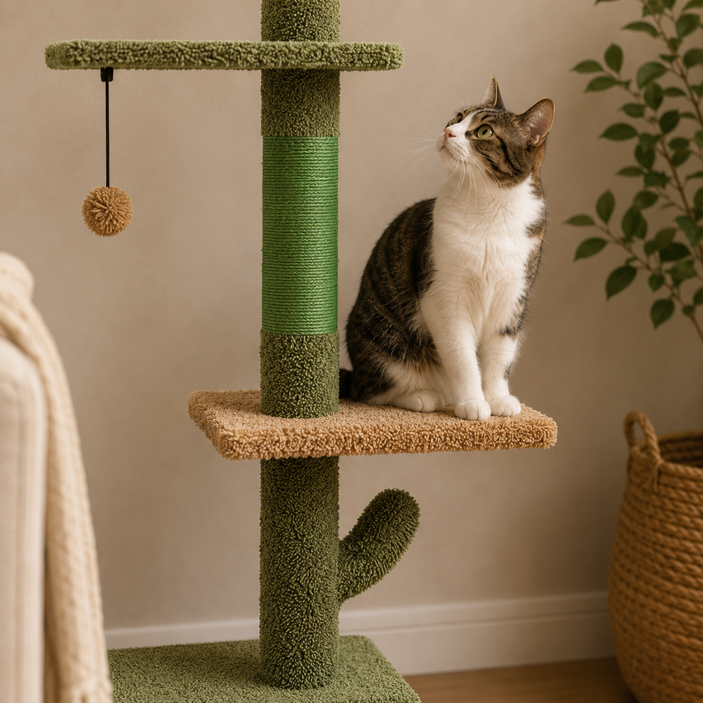 Arbre à Chat Sol-Plafond Cactus - 275 cm