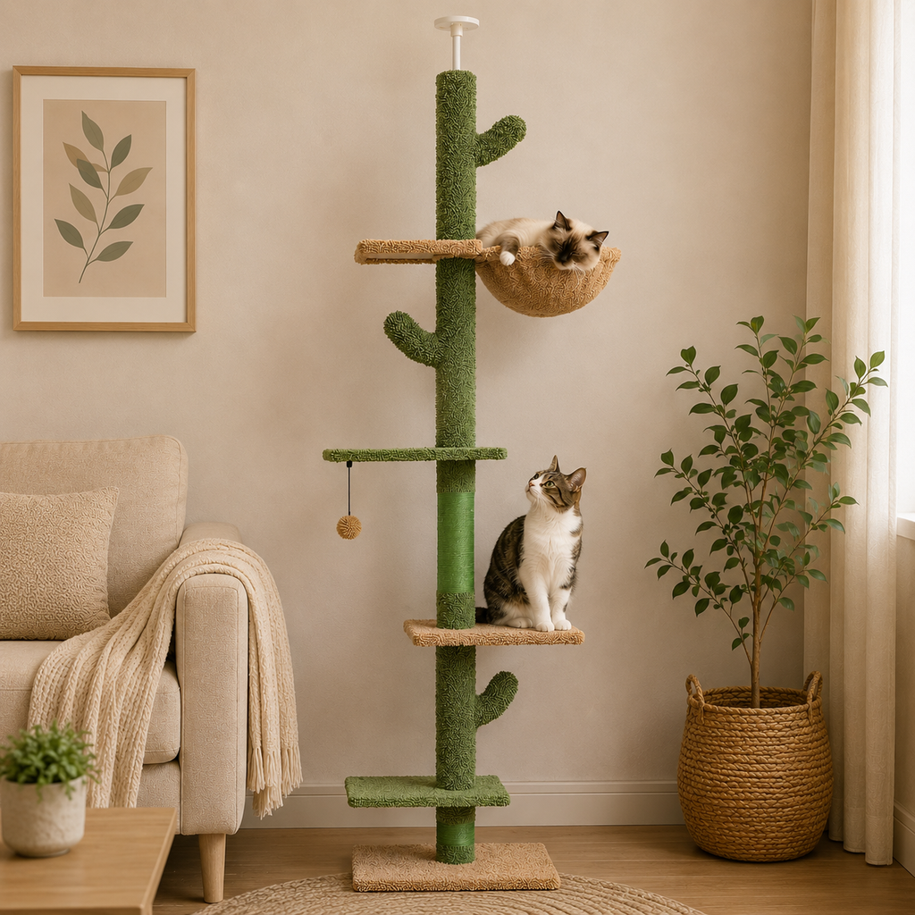 Arbre à Chat Sol-Plafond Cactus - 275 cm