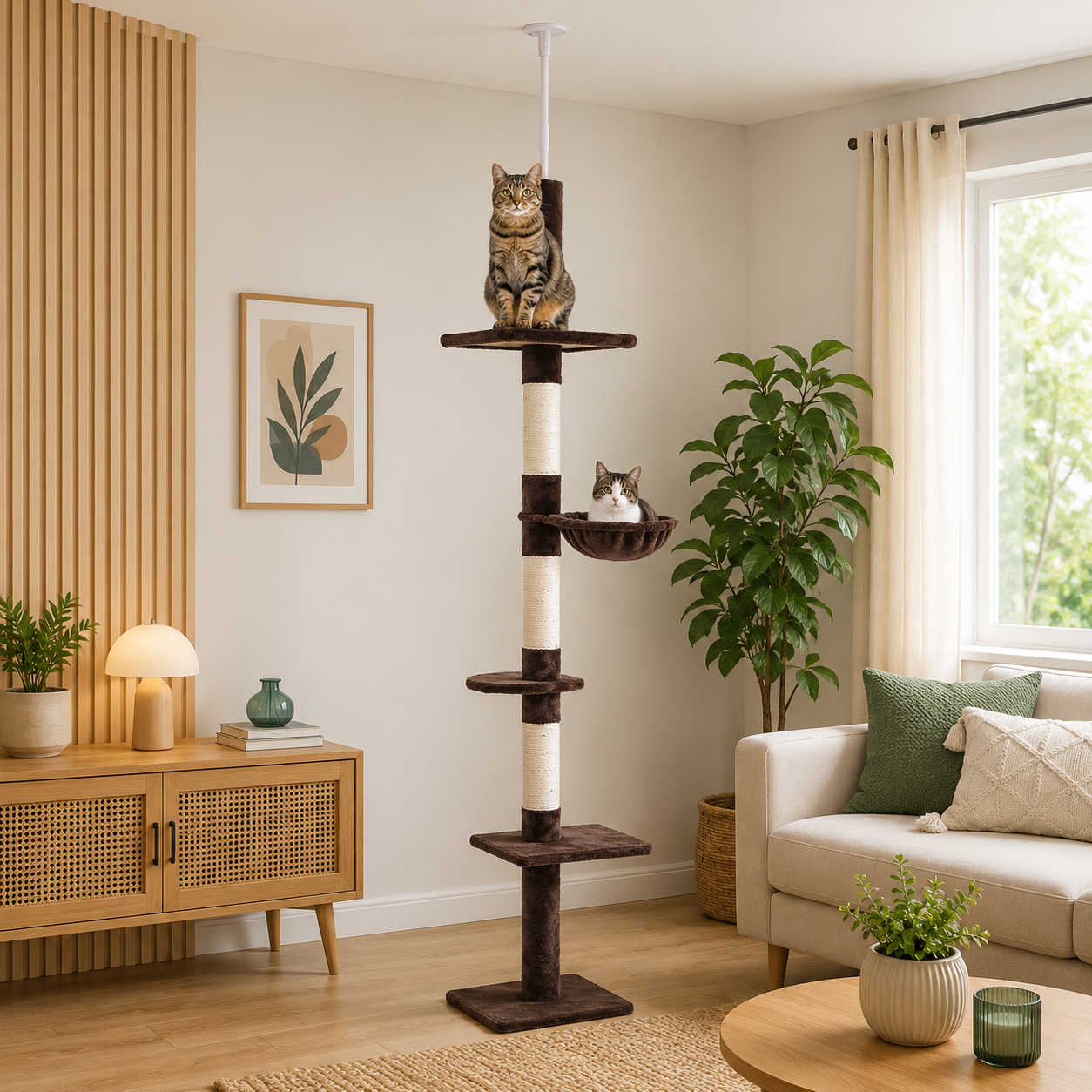 Arbre à Chat Sol-Plafond – 260 cm