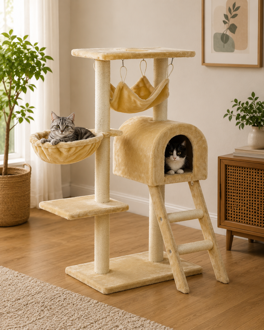 Arbre à Chat avec Hamac – 98 cm