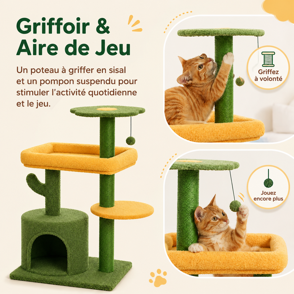 Arbre à Chat Fleur – 94 cm