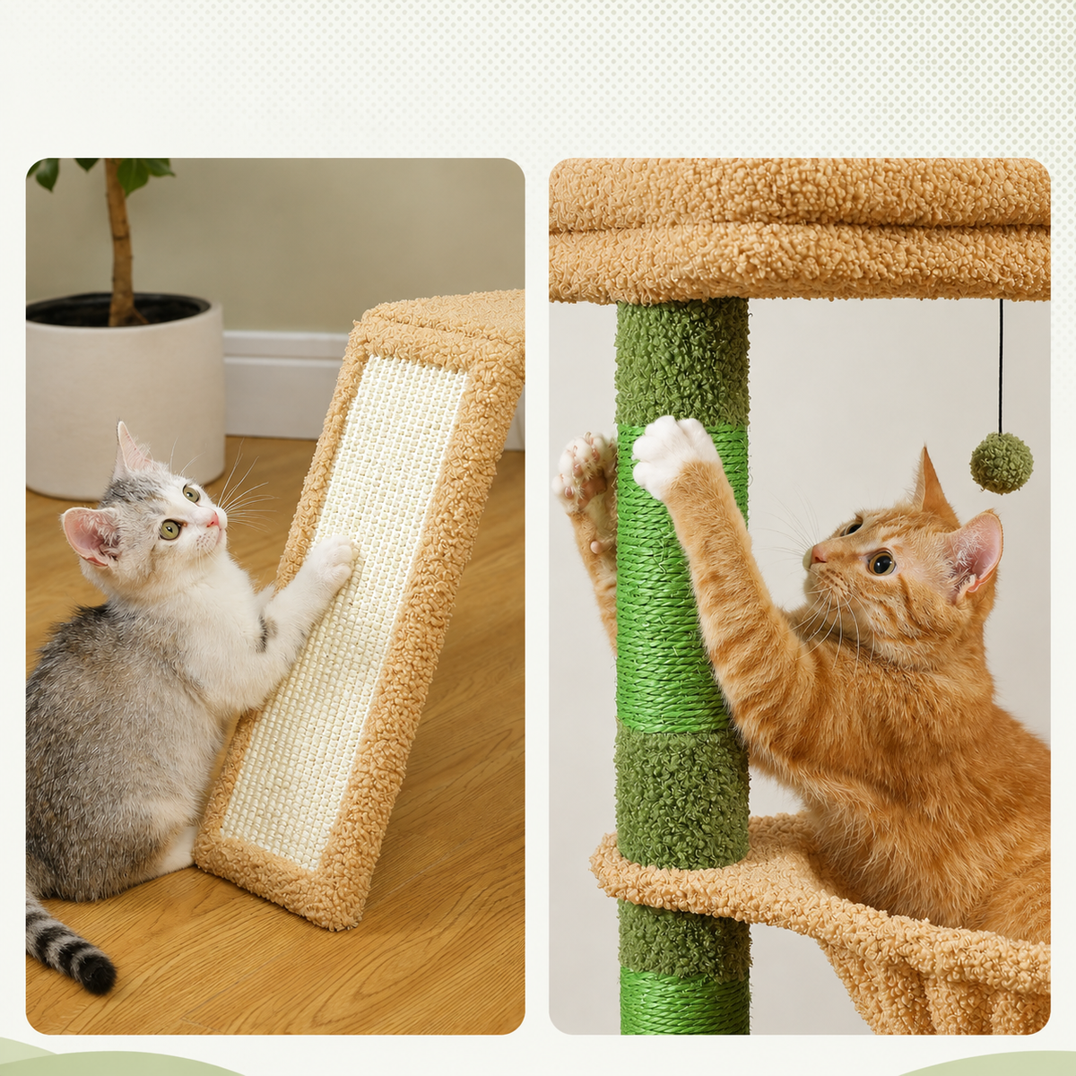 Petit Arbre à Chat Compact 92 cm – 4 niveaux