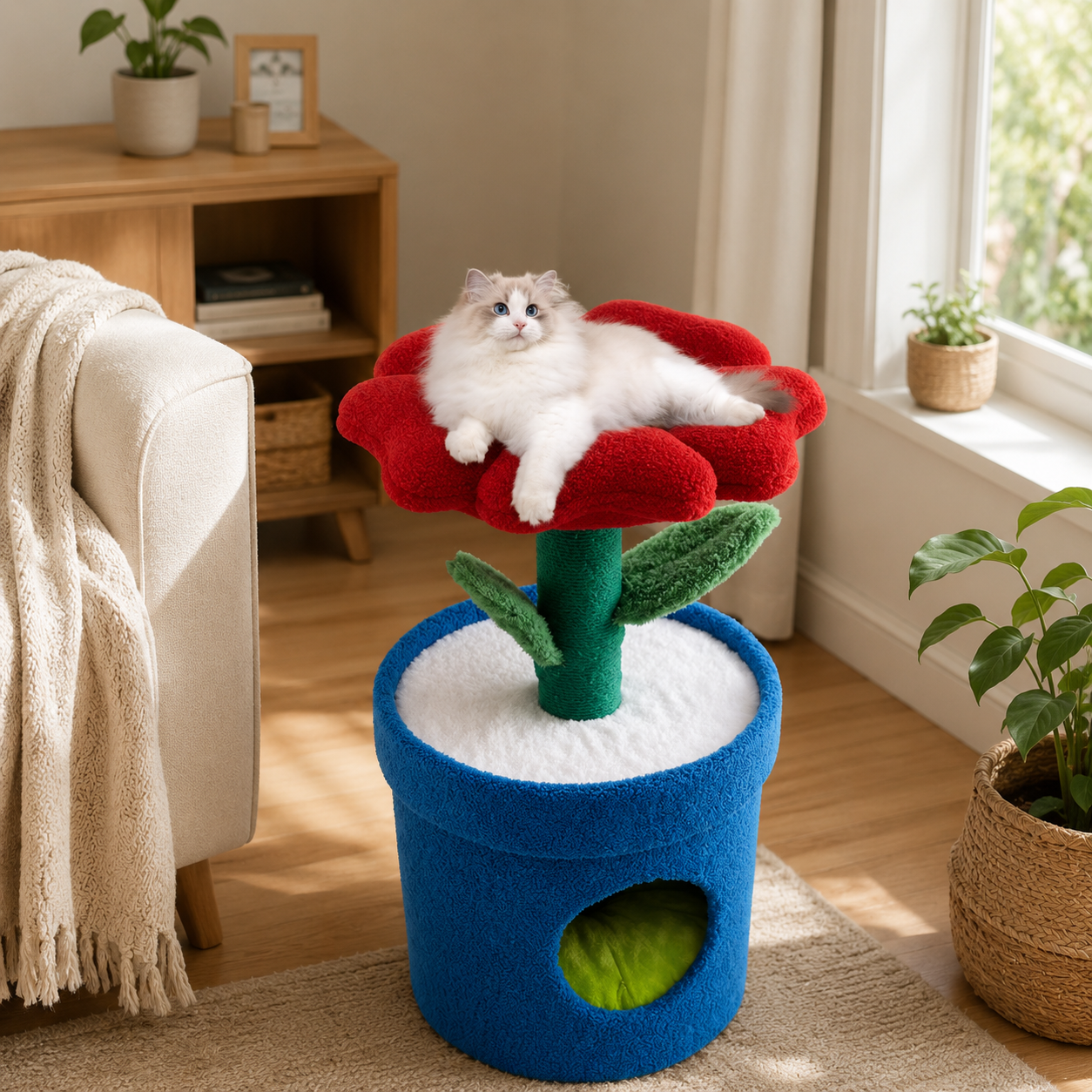Arbre à Chat Fleur Compact – 72 cm