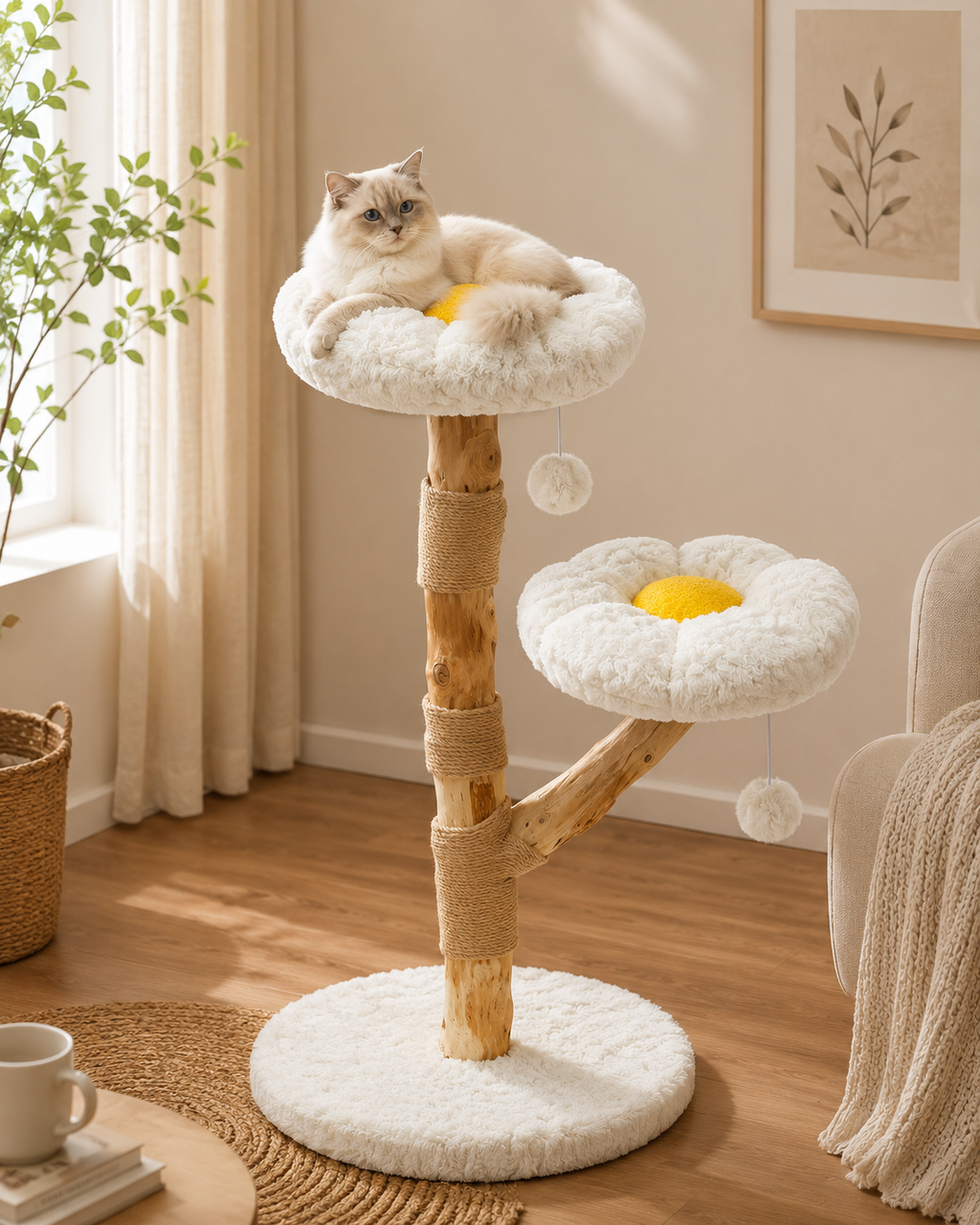 Arbre à Chat Bois Fleur – 92 cm