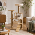 Arbre à Chat Luxe En Bois – 130 cm