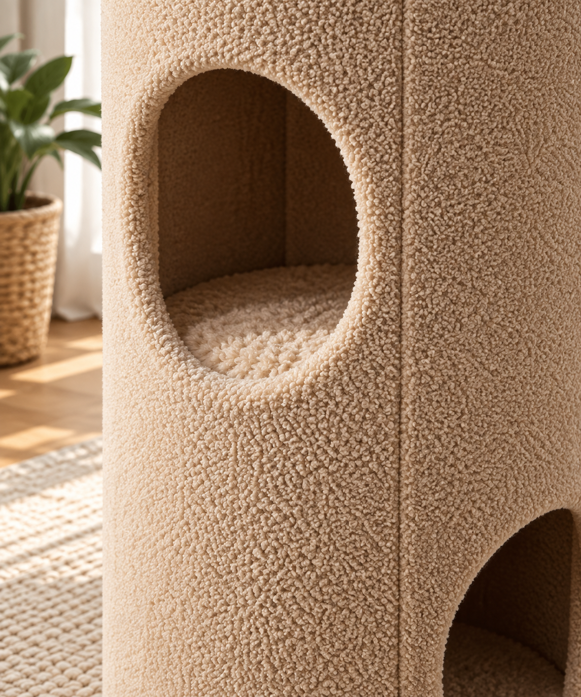 Petit Arbre à Chat Rond Compact – 66 cm