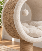 Petit Arbre à Chat Rotin Compact – 56 cm