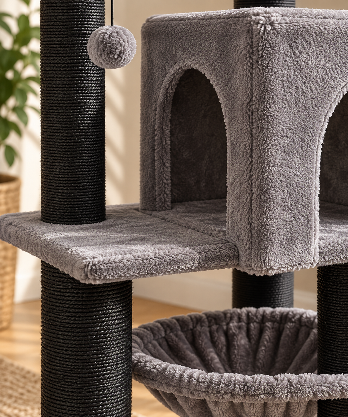 Arbre à Chat XXL 147 cm – 4 niveaux