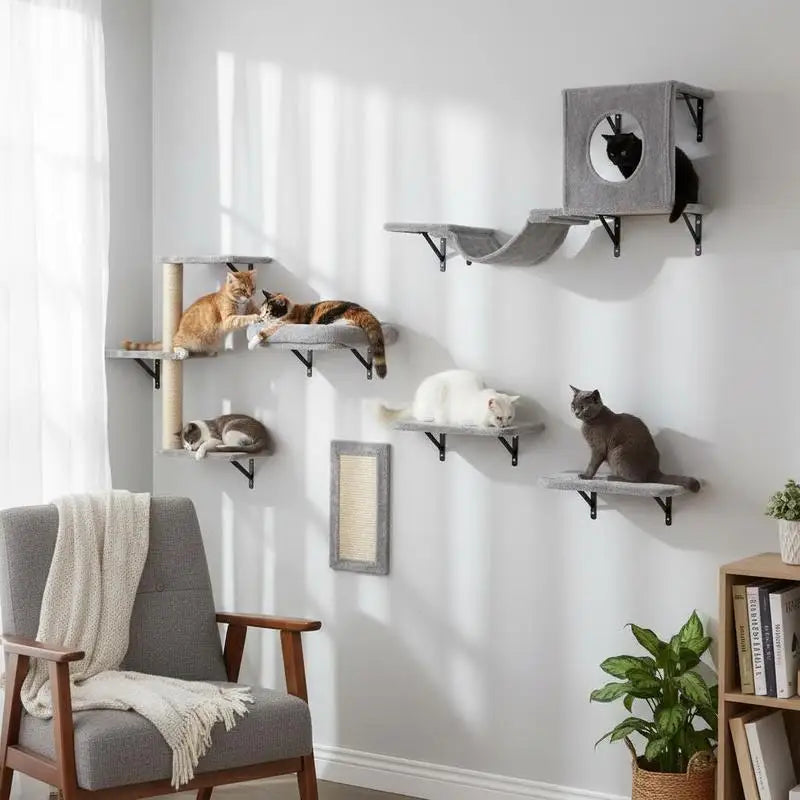 Arbre à Chat Mural Moderne – 32 cm
