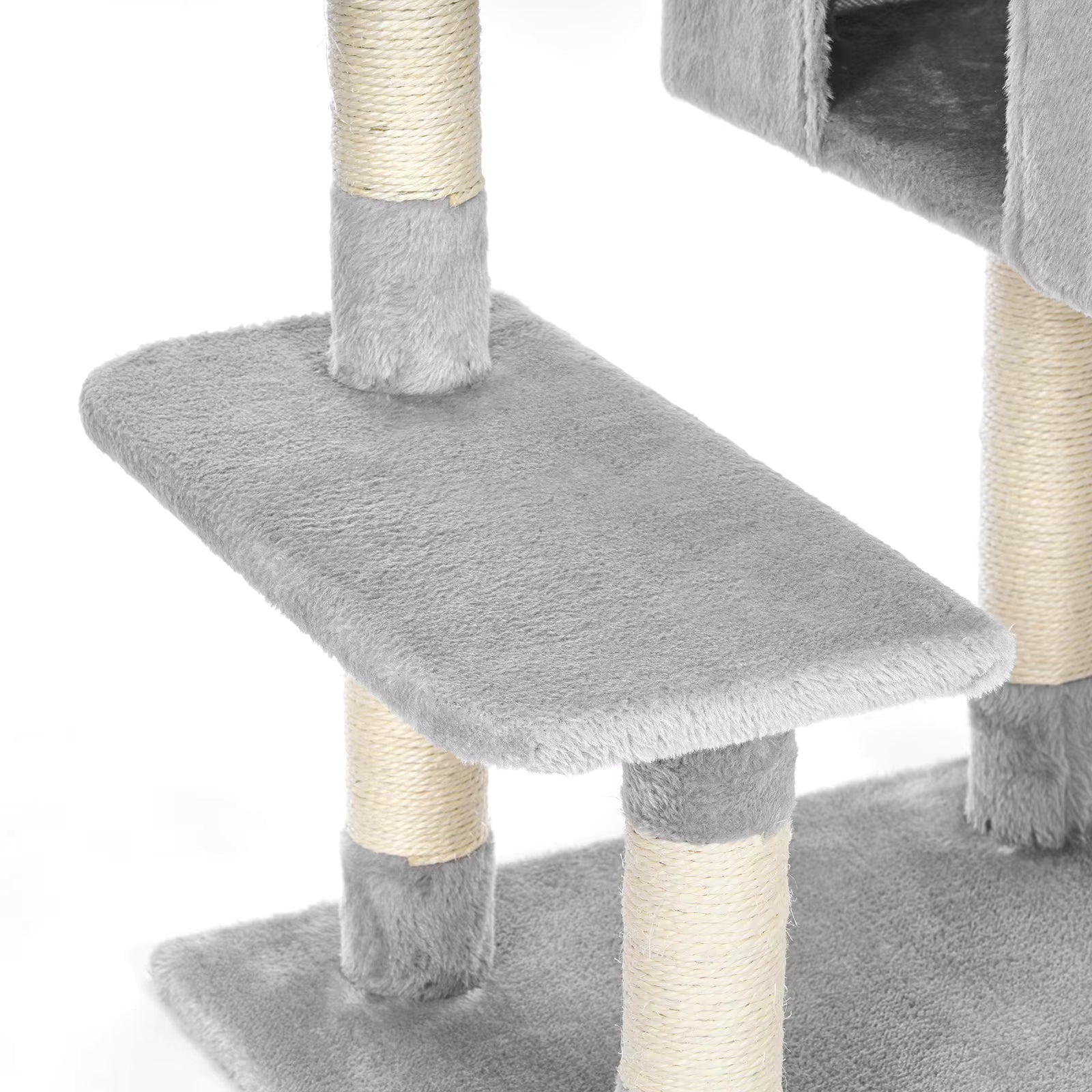 Arbre à Chat Bois Avec Panier – 98 cm