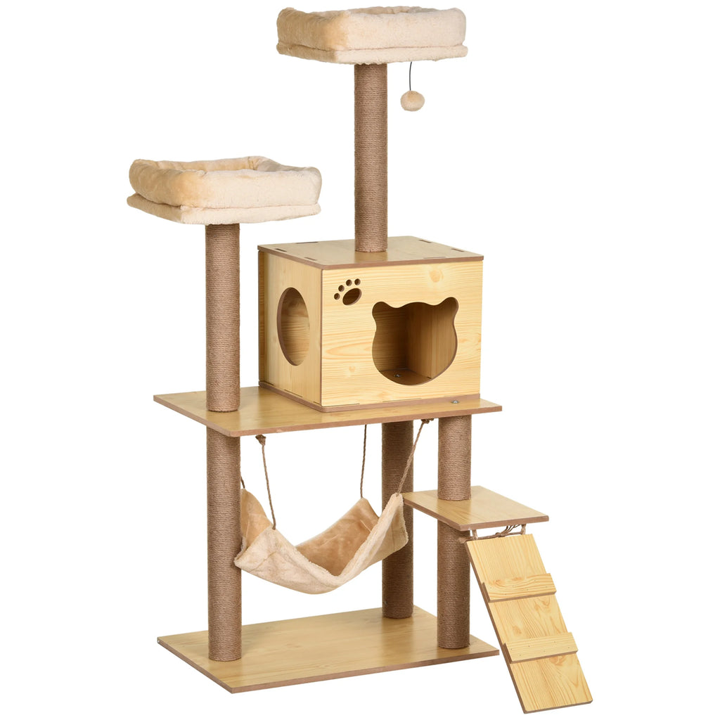 Arbre à Chat Bois Design – 130 cm