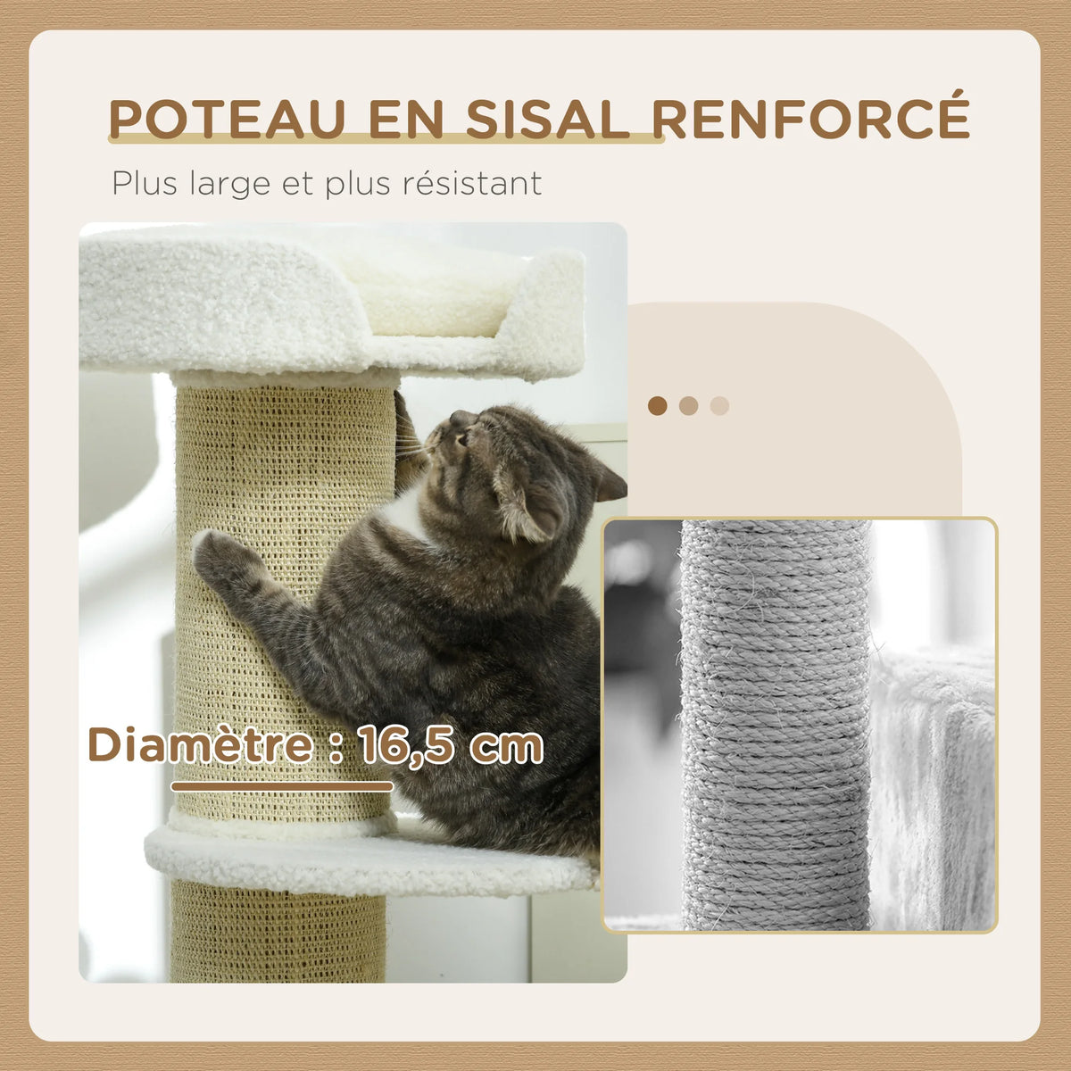 Petit Arbre à Chat – 91 cm – 3 niveaux