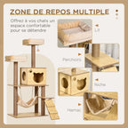 Arbre à Chat Bois Design – 130 cm