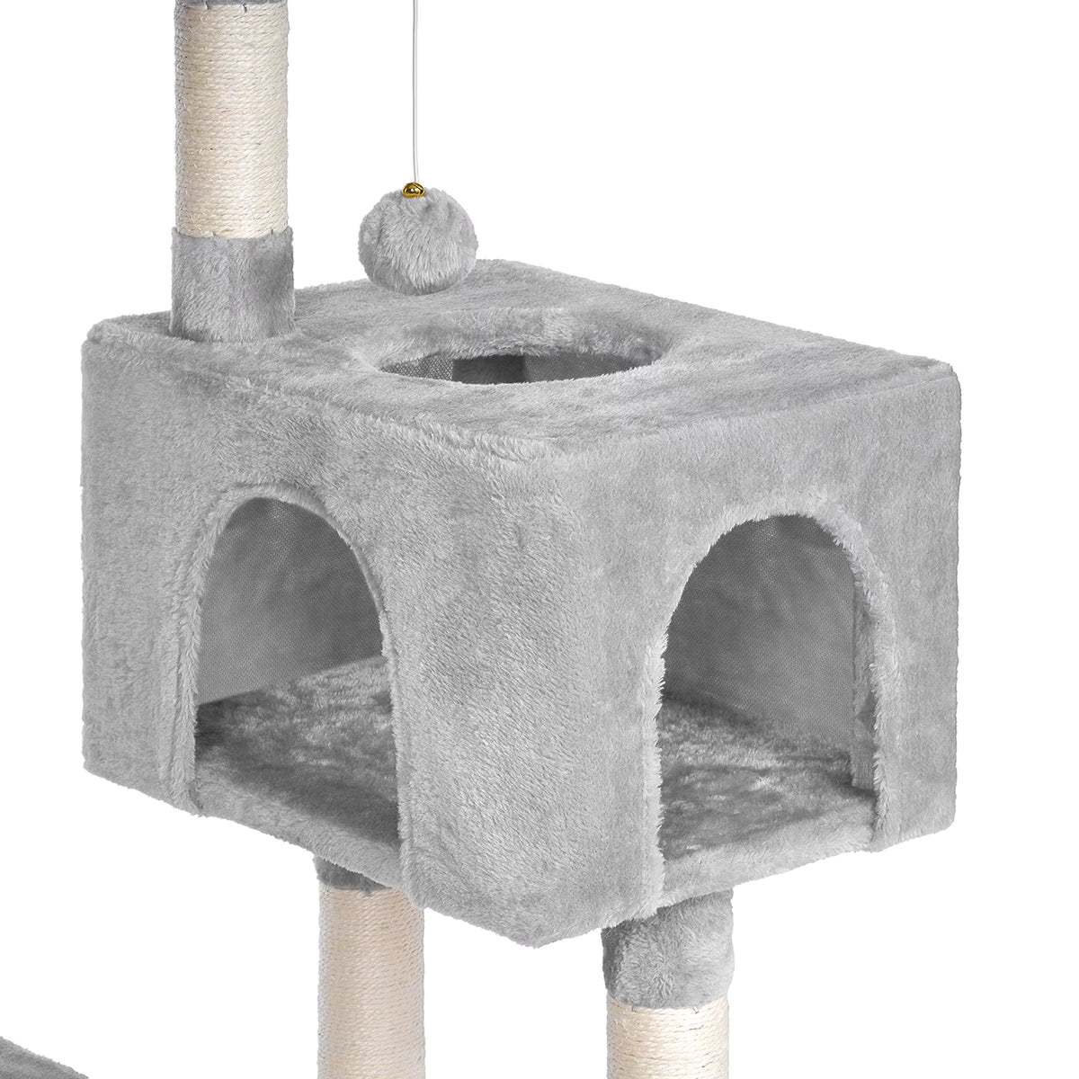 Arbre à Chat Bois Avec Panier – 98 cm