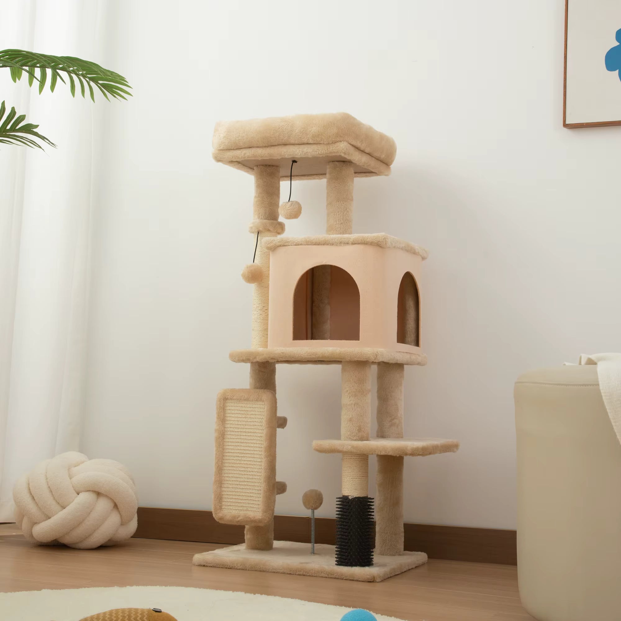 Arbre à Chat Bois 104 cm – 4 niveaux