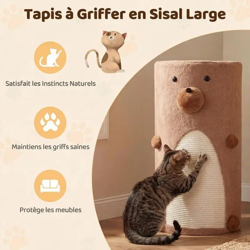 Petit Arbre à Chat Rond Compact – 66 cm