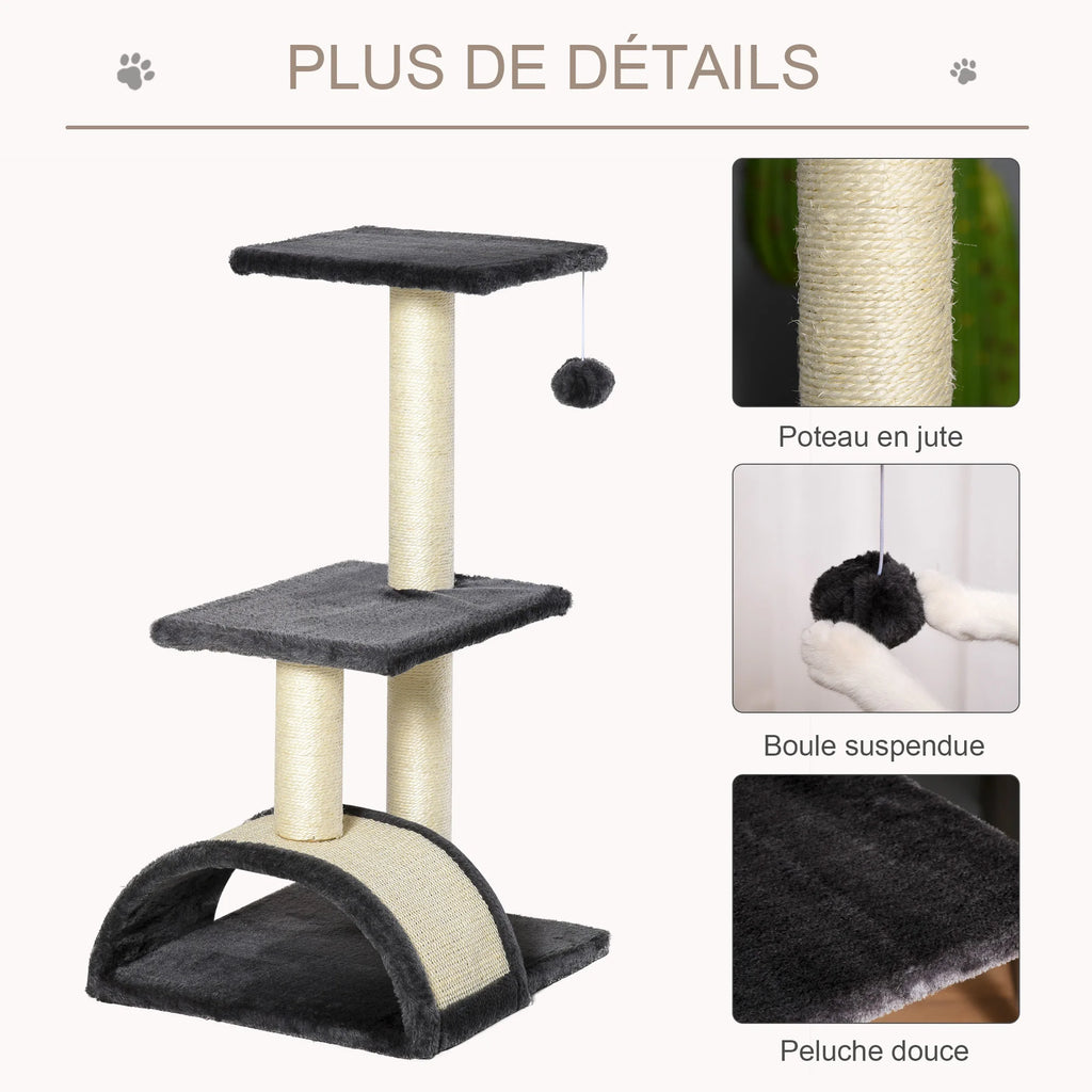 Arbre à Chat Bois Multiplateformes – 3 niveaux