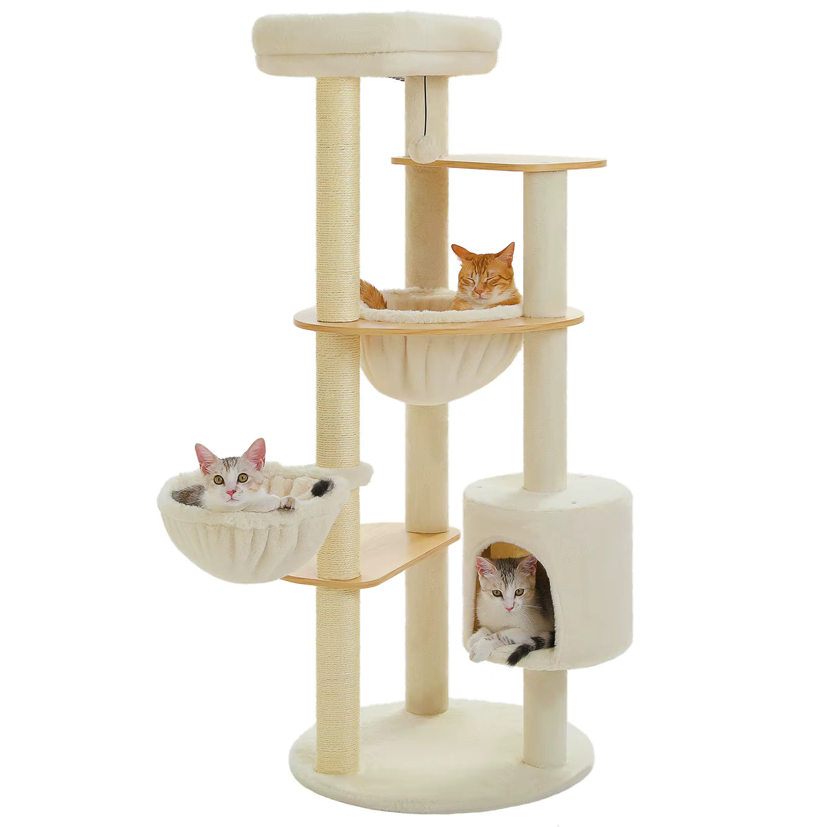 Arbre à Chat Bois Premium – 135 cm
