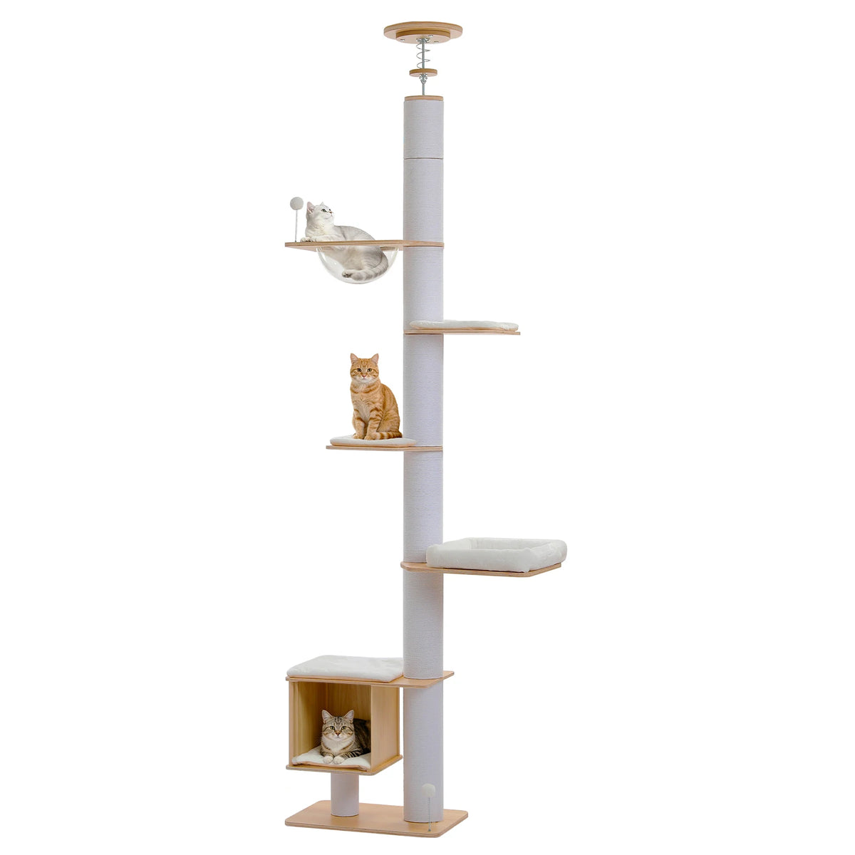 Arbre à Chat Sol-Plafond Bois – 284 cm