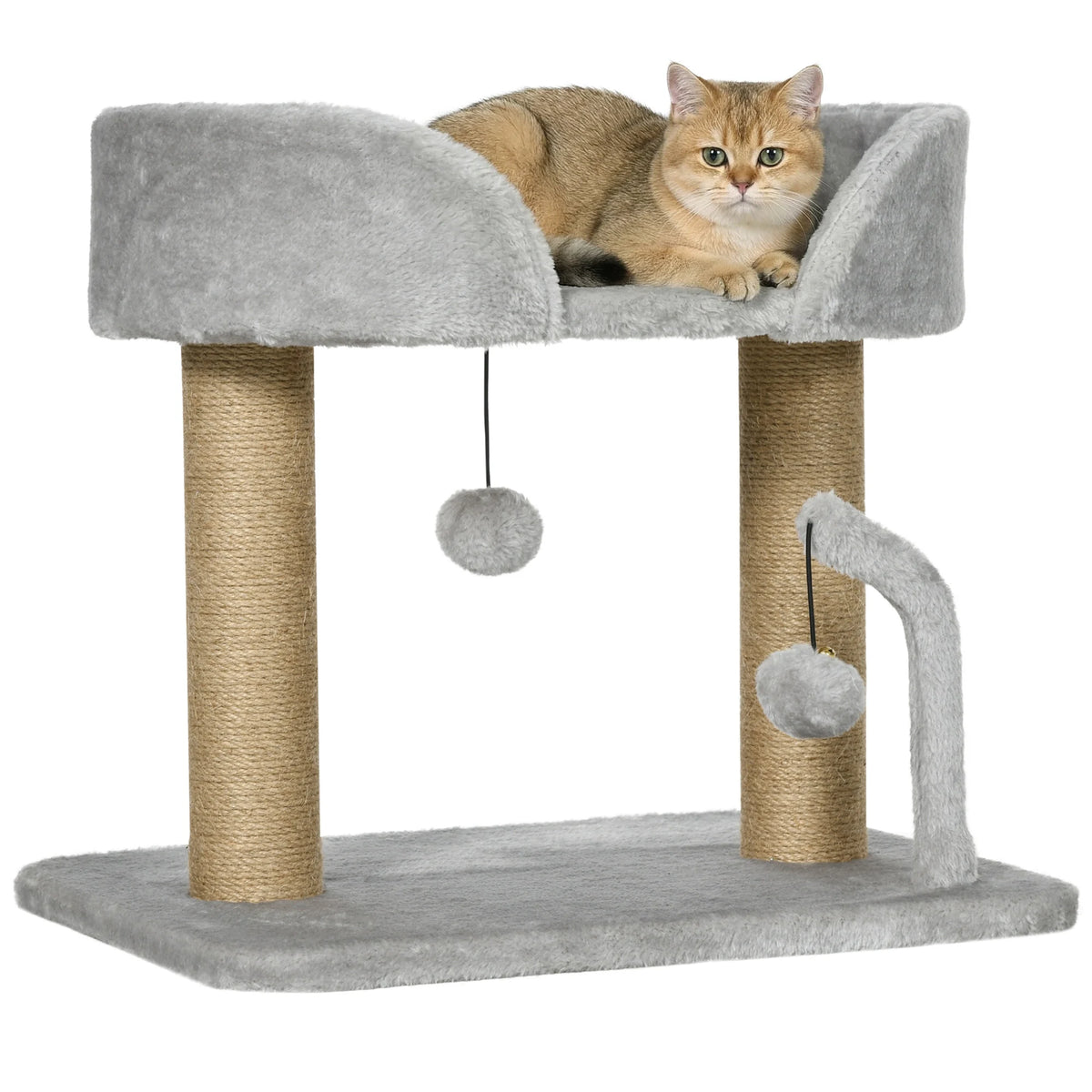 Petit Arbre à Chat Compact Gris - 42 cm