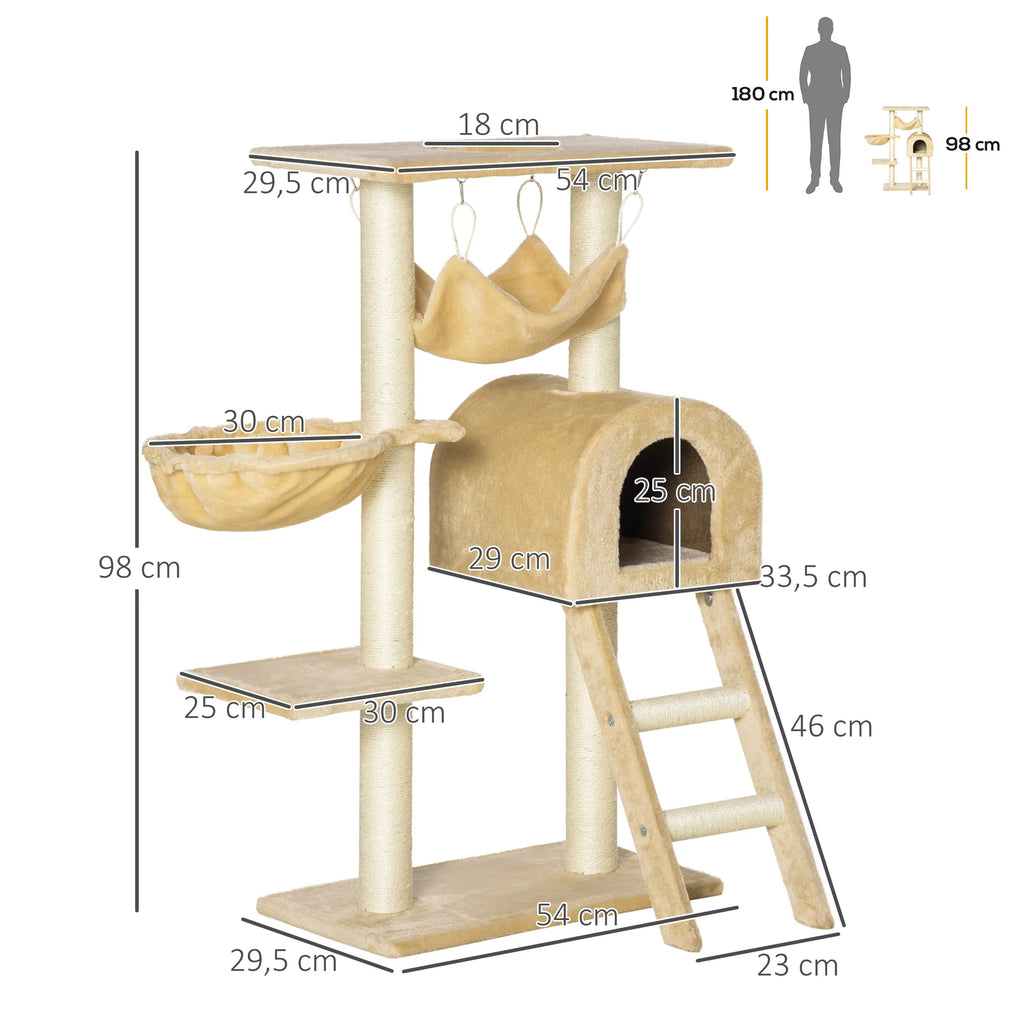 Arbre à Chat avec Hamac – 98 cm