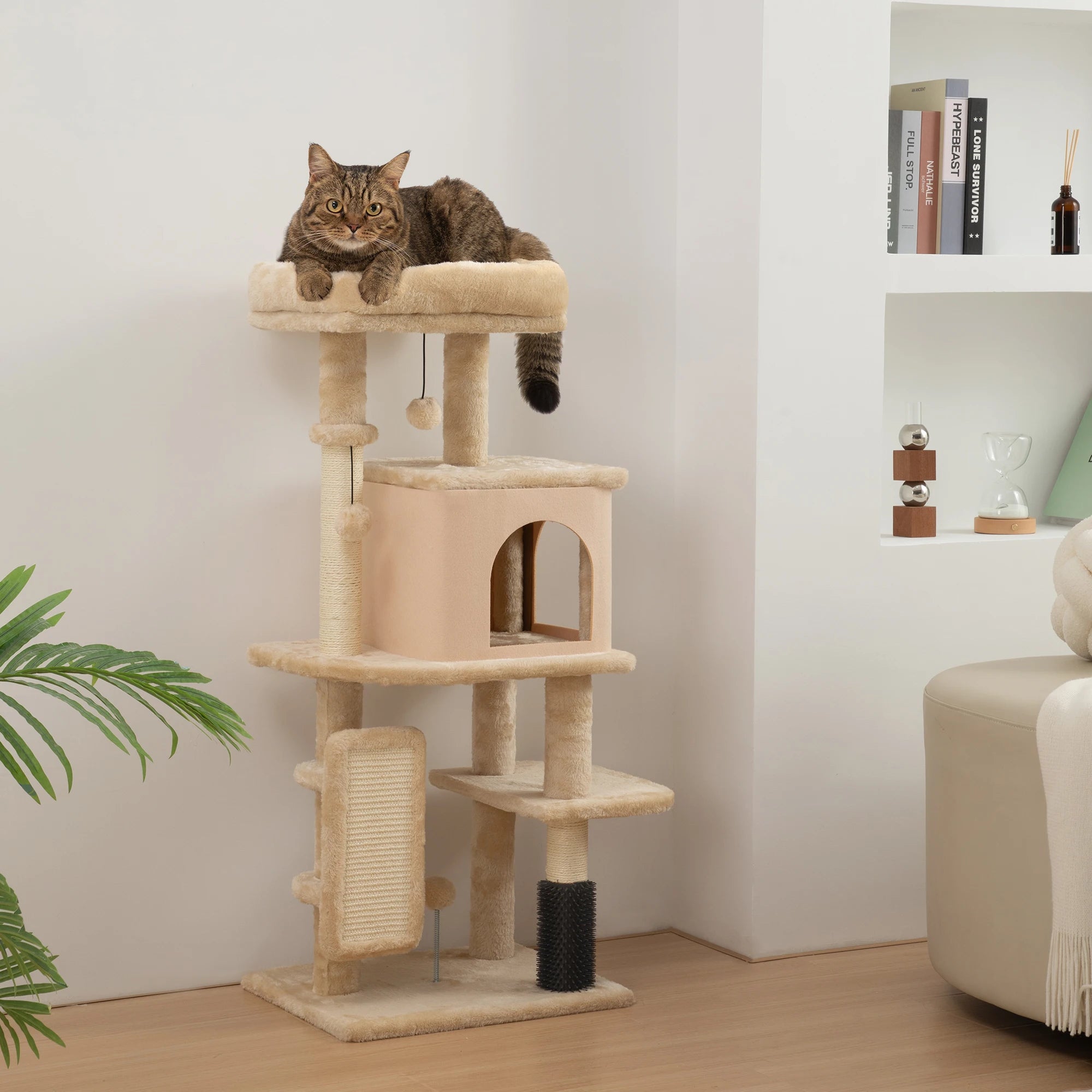 Arbre à Chat Bois 104 cm – 4 niveaux