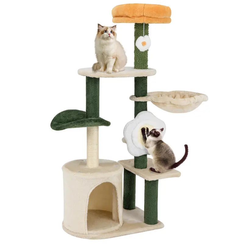 Arbre à Chat Fleur Avec Plateforme - 114 cm