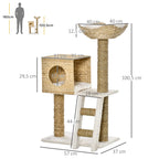 Arbre à Chat Bois Compact – 100 cm