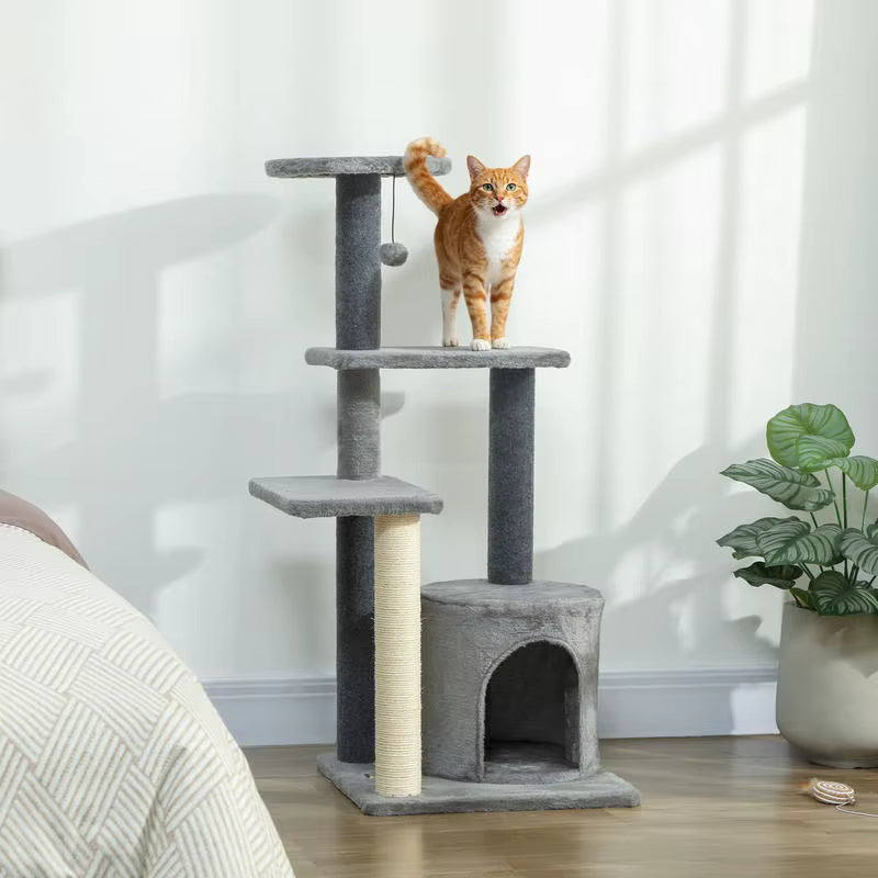 Arbre à Chat Gris 103 cm– 1 niveaux