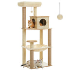 Arbre à Chat Bois Moderne – 143 cm