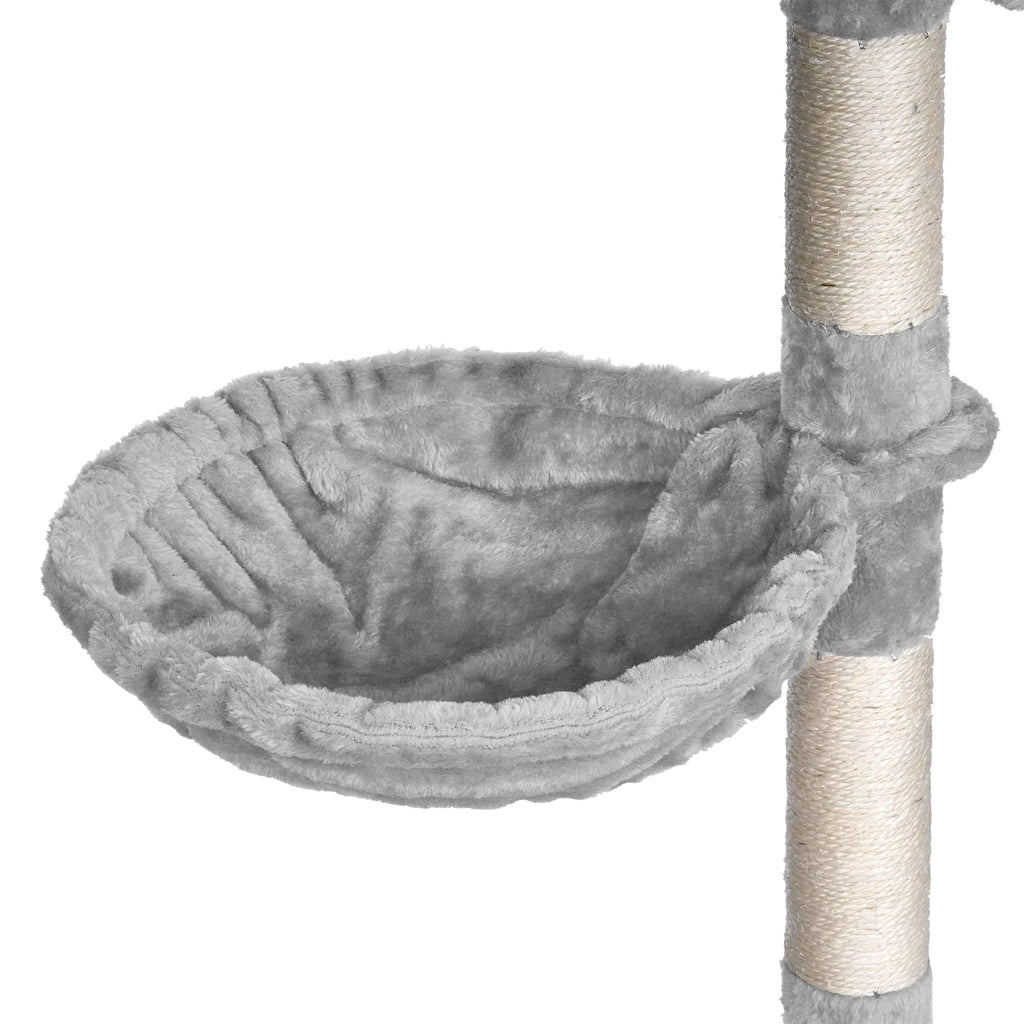 Arbre à Chat Bois Avec Panier – 98 cm