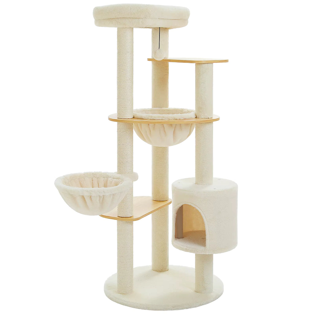 Arbre à Chat Bois Premium – 135 cm