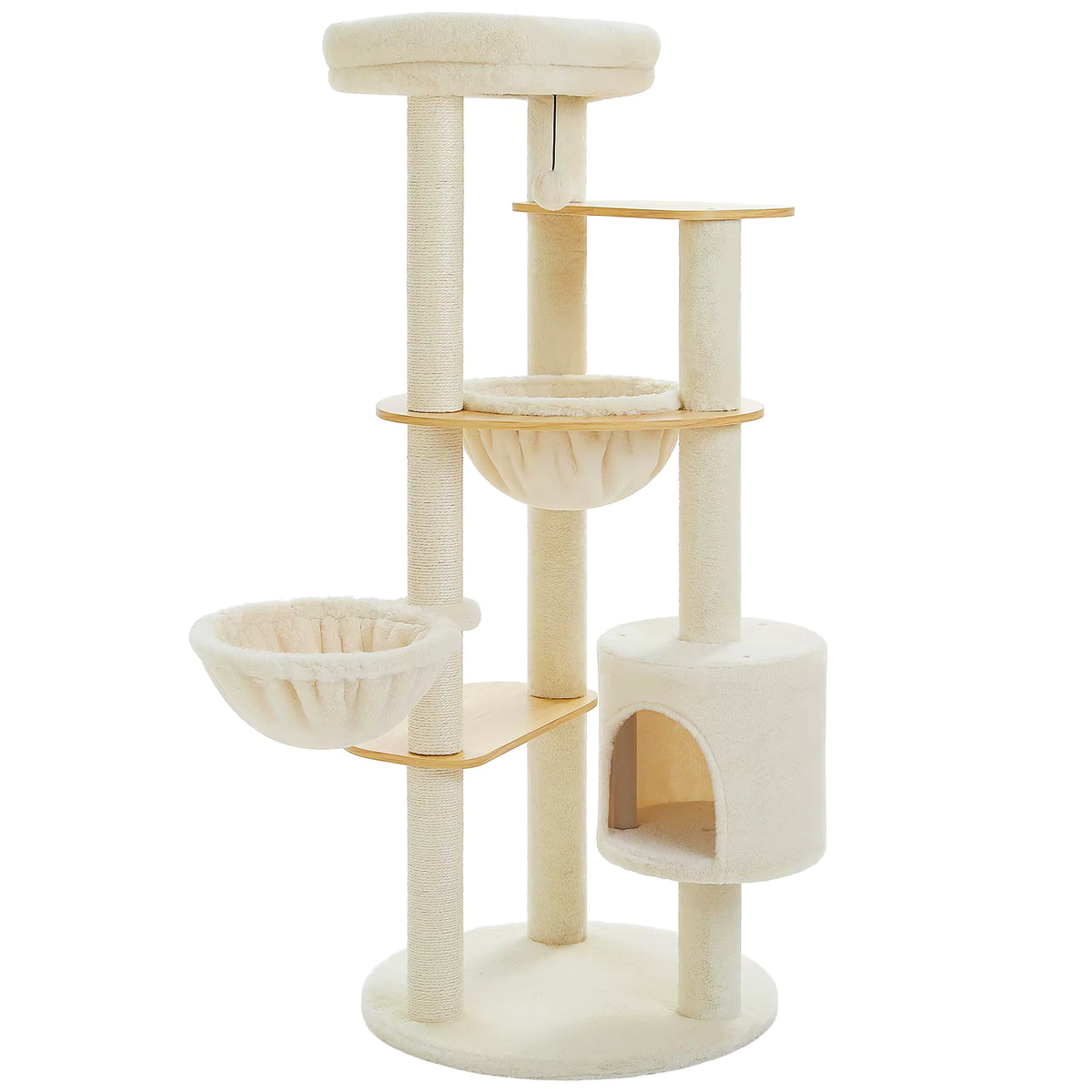 Arbre à Chat Bois Premium – 135 cm