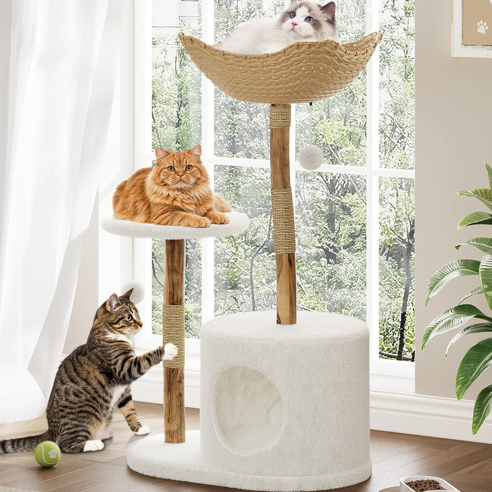 Arbre à Chat Bois Moderne - 84 cm