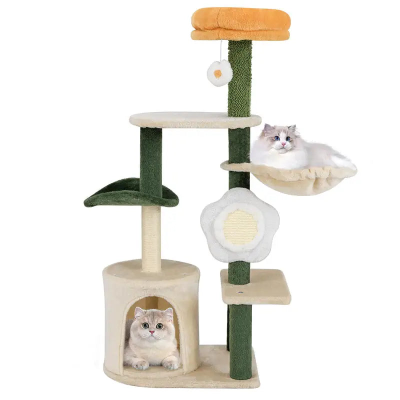 Arbre à Chat Fleur Avec Plateforme - 114 cm