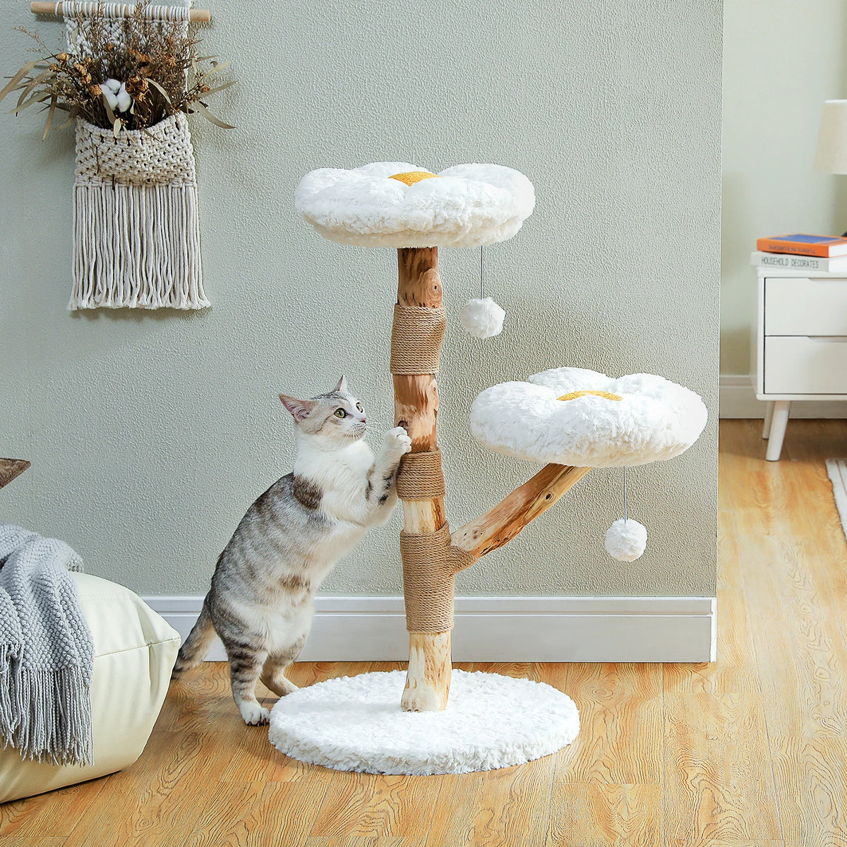 Arbre à Chat Bois Fleur – 92 cm
