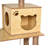 Arbre à Chat Bois Design – 130 cm