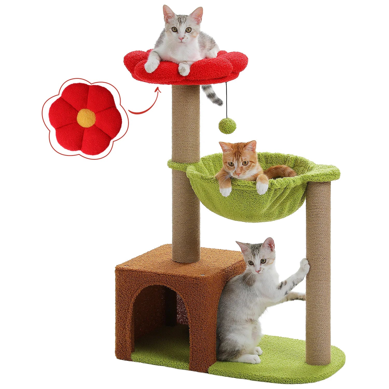 Arbre à Chat Fleur Compact – 93 cm