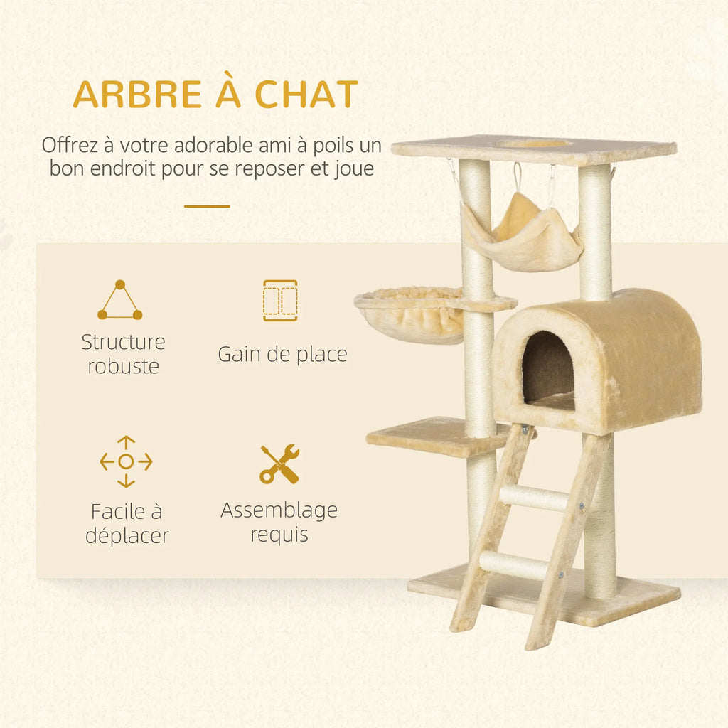 Arbre à Chat avec Hamac – 98 cm